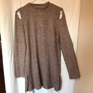 Women’s long sleeve dress top with shoulder cut outs